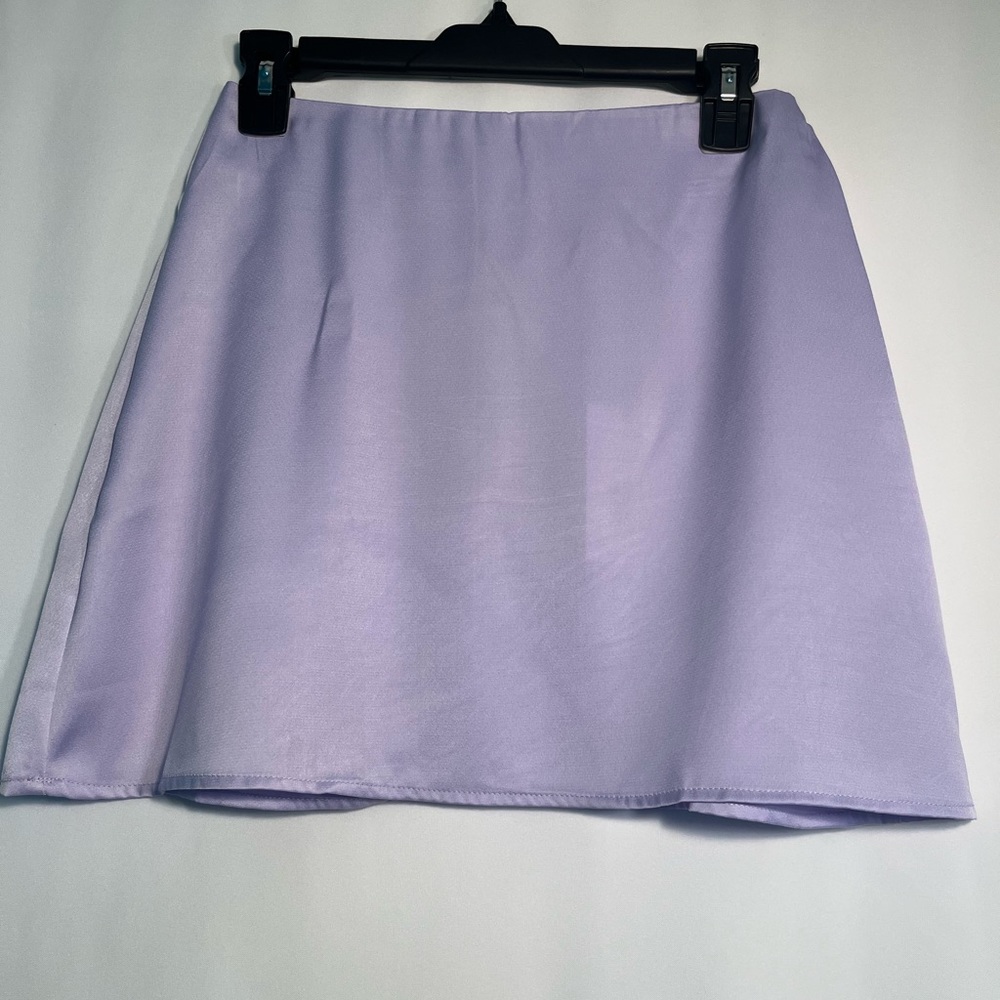 WeWoreWhat Satin Charmeuse Mini Slip Skirt Heather lavander Size S new - Picture 7 of 8